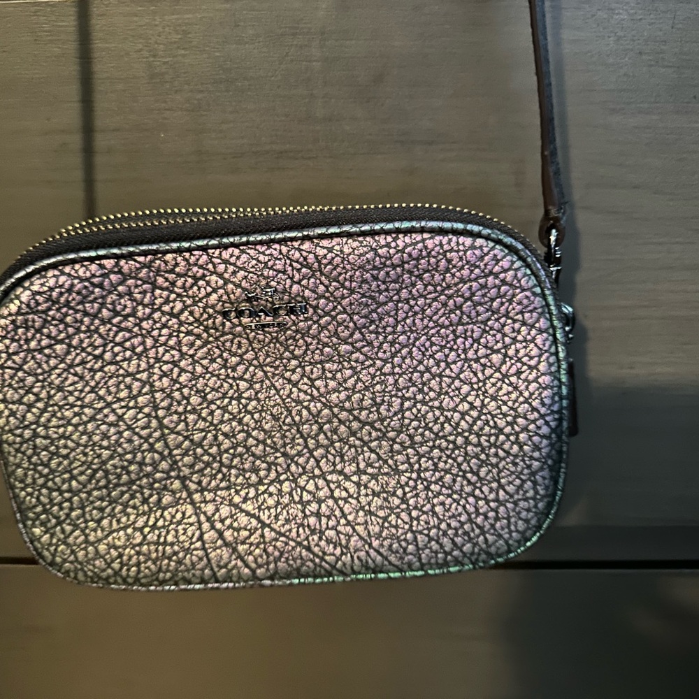 Coach Purple Iridescent oil slick metallic hologram Crossbody Bag - Picture 2 of 14